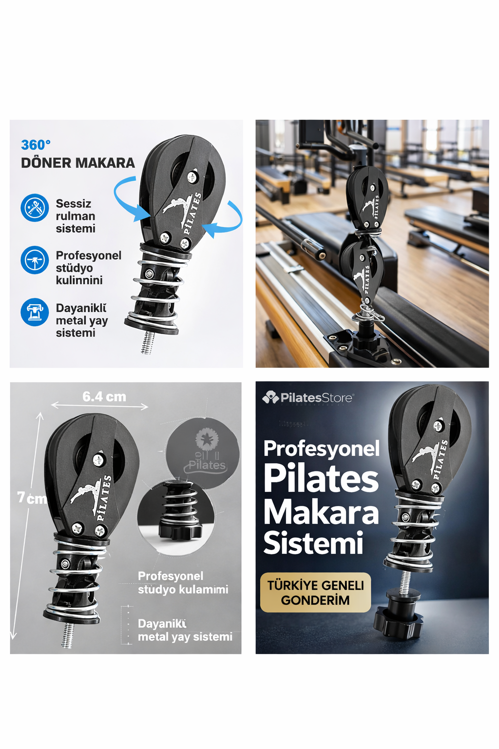 Swiss Pilates Profesyonel Makara Sistemi - 360° Döner