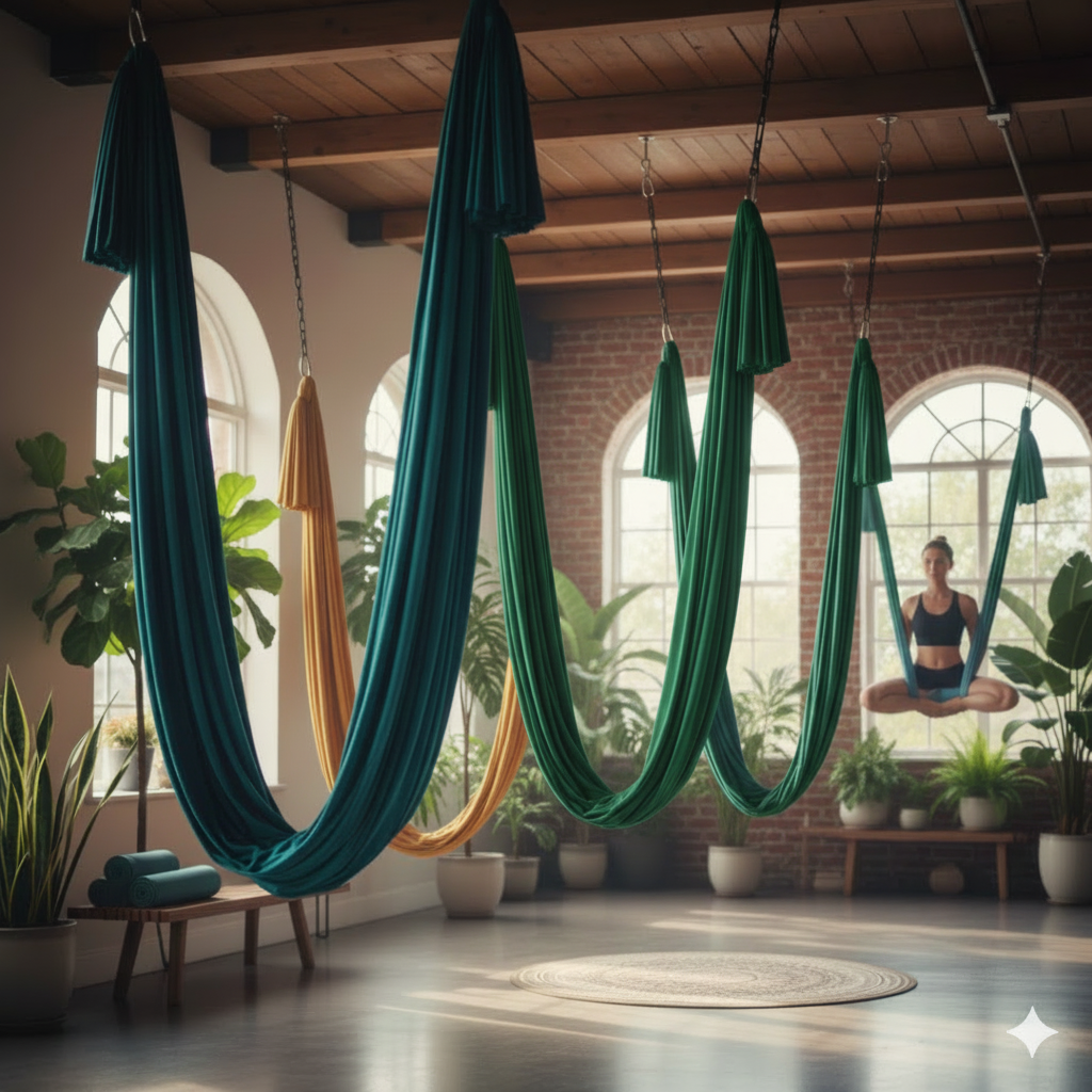 Koyu Yeşil Fly Yoga Hamakları